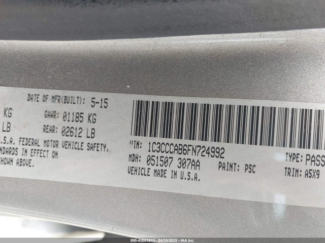 1C3CCCAB6FN724992 Chrysler 200 Limited