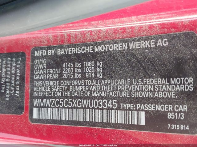 WMWZC5C5XGWU03345 Mini Countryman Cooper S