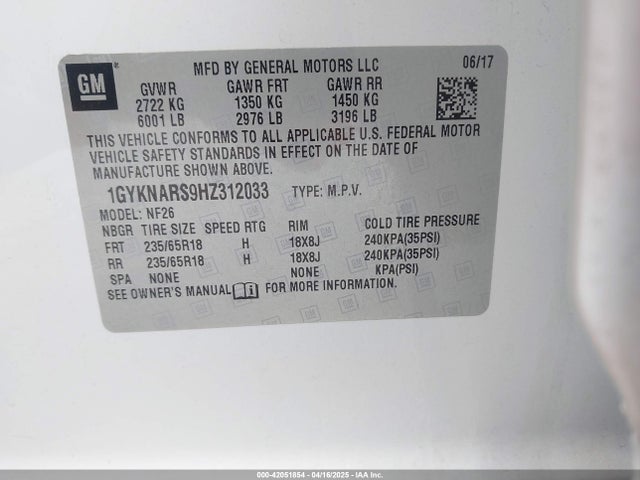 2017 CADILLAC XT5 1GYKNARS9HZ312033 Photo 8