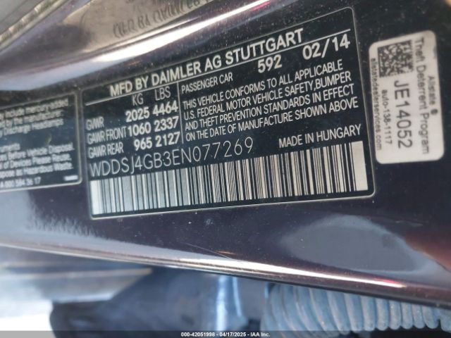 WDDSJ4GB3EN077269 Mercedes-Benz CLA 250 4MATIC