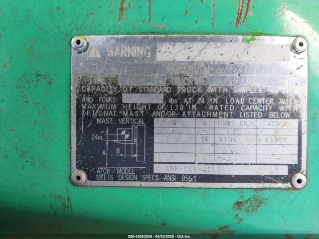 2000 MITSUBISHI FORKLIFT 0000000AF82C03290 Photo 8