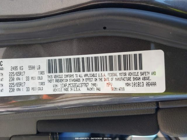 1C4PJMCS2EW137767 Jeep Cherokee Latitude