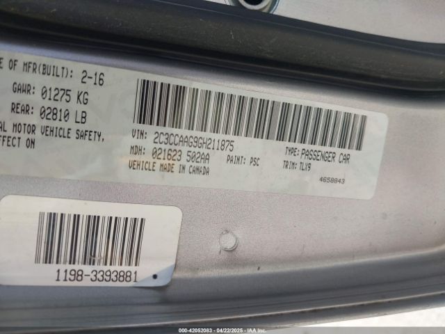 2C3CCAAG9GH211875 Chrysler 300 Limited