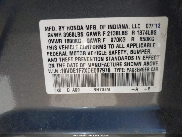 2013 ACURA ILX 19VDE1F7XDE007976 Photo 8