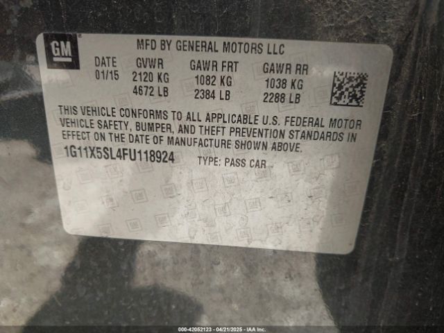 1G11X5SL4FU118924 Chevrolet Impala 1fl
