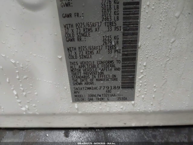 5N1AT2MM1HC779189 Nissan 2017