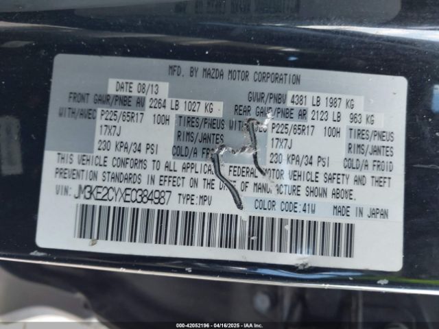 JM3KE2CYXE0384987 Mazda Cx-5 Touring