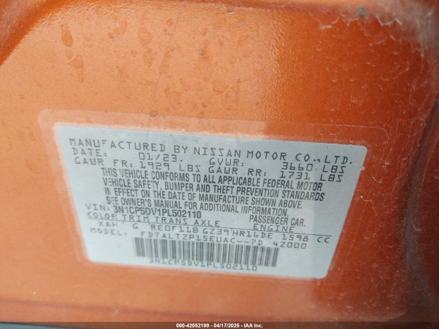 3N1CP5DV1PL502110 Nissan Kicks Sr Xtronic Cvt