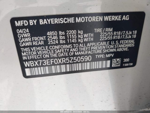 WBX73EF0XR5Z50590 BMW X1 Xdrive28i