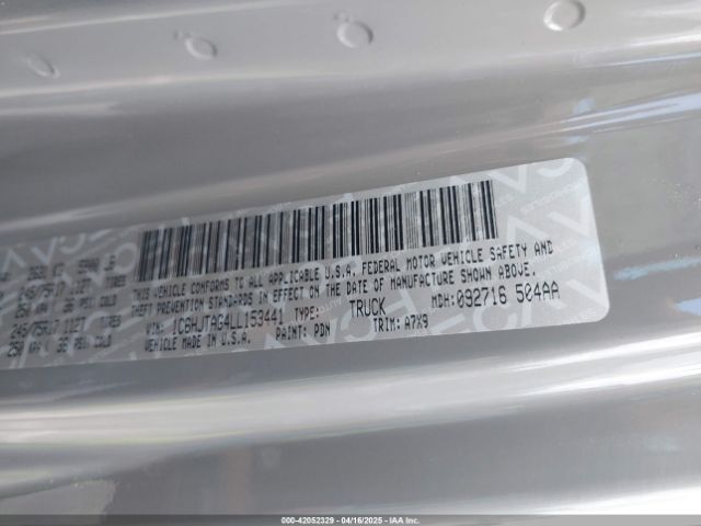 1C6HJTAG4LL153441 Jeep Gladiator Sport S 4x4
