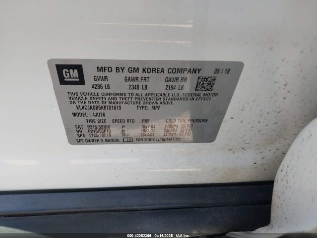 2019 BUICK ENCORE KL4CJASB5KB701679 Photo 8