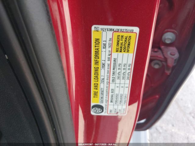 1GYS3BKJ3FR275149 Cadillac Escalade Luxury