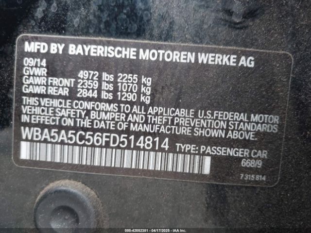 WBA5A5C56FD514814 BMW 528I