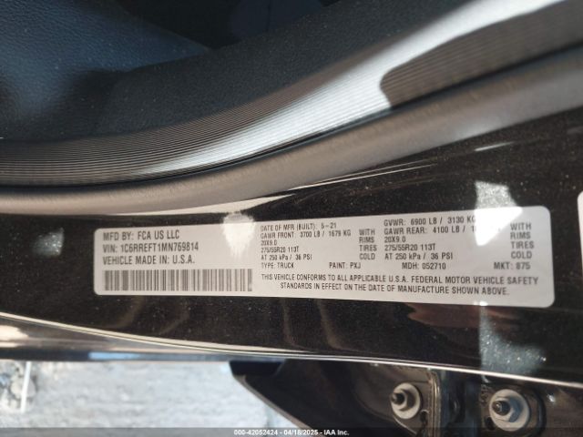 2021 RAM 1500 1C6RREFT1MN769814 Photo 8