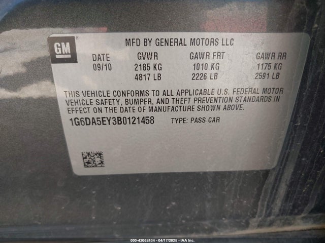 2011 CADILLAC CTS 1G6DA5EY3B0121458 Photo 8