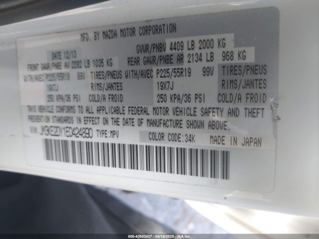 JM3KE2DY1E0424890 Mazda Cx-5 Grand Touring