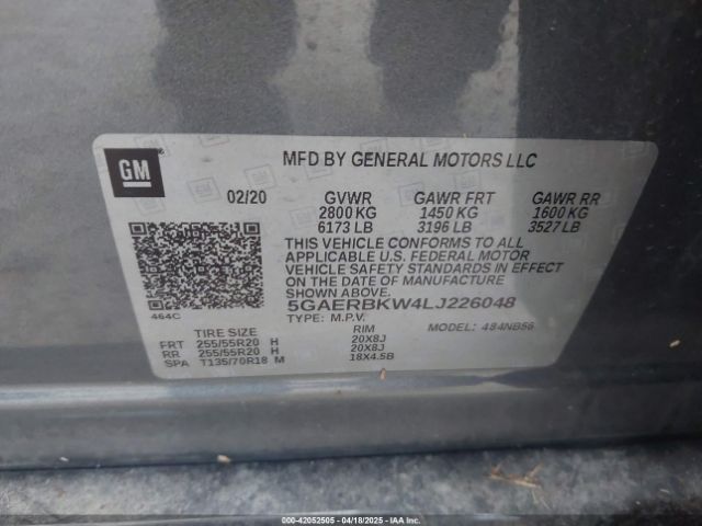 5GAERBKW4LJ226048 Buick Enclave Fwd Essence