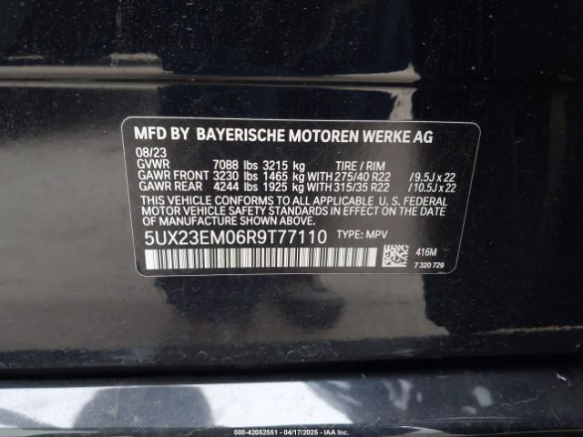 5UX23EM06R9T77110 BMW X7 Xdrive40i