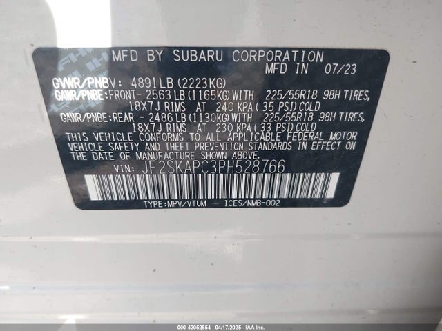 Subaru Forester Limited 2023 JF2SKAPC3PH528766 Image 9