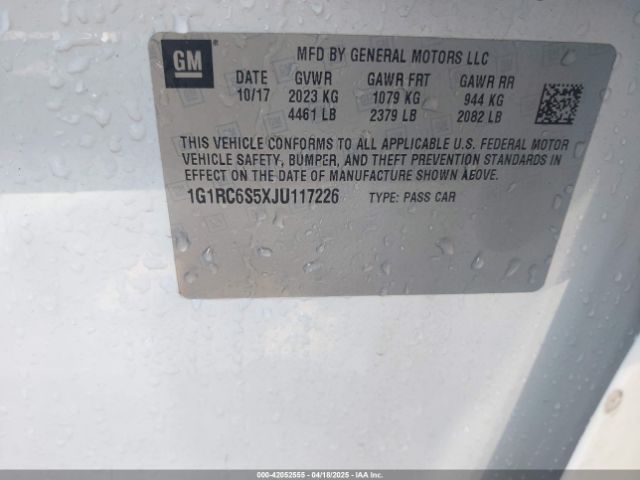 2018 CHEVROLET VOLT 1G1RC6S5XJU117226 Photo 8