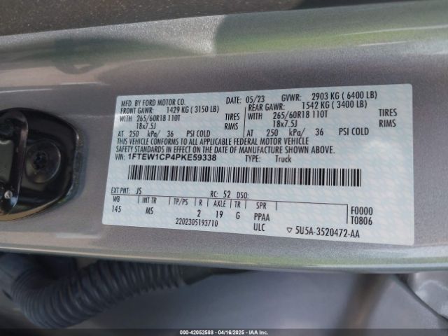 2023 FORD F-150 1FTEW1CP4PKE59338 Photo 8