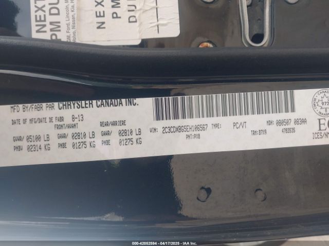 2C3CDXBG5EH106567 Dodge Charger Se