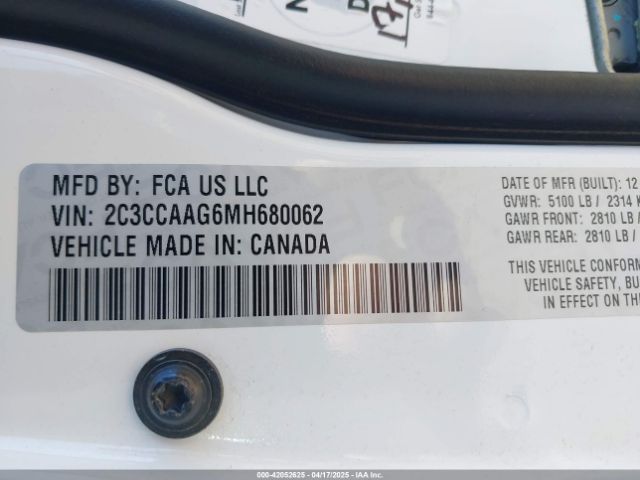 2021 CHRYSLER 300 2C3CCAAG6MH680062 Photo 8