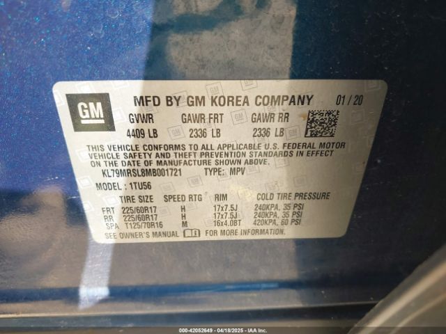 2021 CHEVROLET TRAILBLAZER KL79MRSL8MB001721 Photo 8
