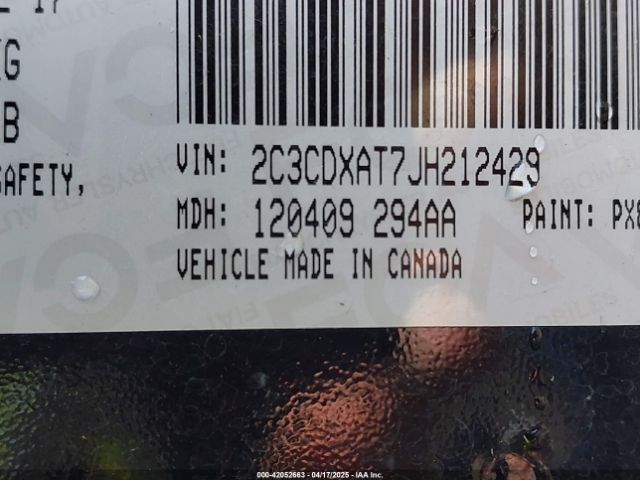 2C3CDXAT7JH212429 Dodge Charger Police Rwd