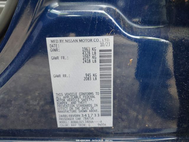 1N4BL4BV6RN341733 Nissan Altima