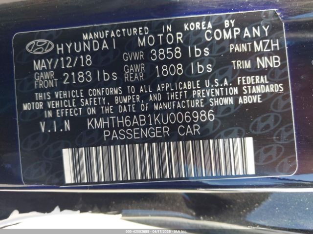 KMHTH6AB1KU006986 Hyundai Veloster Turbo