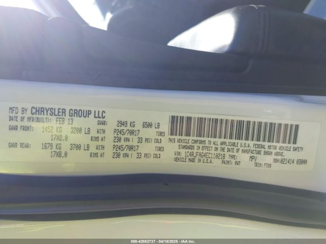 1C4RJFAG4EC110218 Jeep Grand Cherokee Laredo