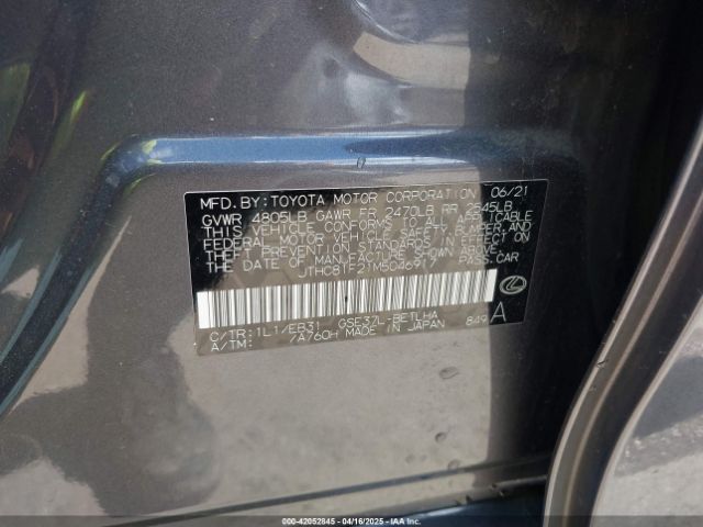 2021 LEXUS IS 300 JTHC81F21M5046917 Photo 8
