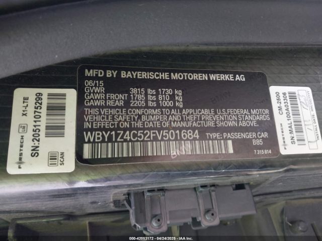 2015 BMW I3 WBY1Z4C52FV501684 Photo 8