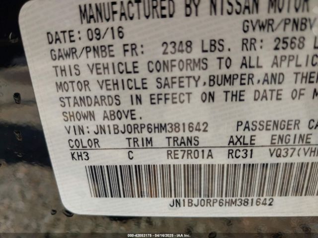 JN1BJ0RP6HM381642 Infiniti QX50