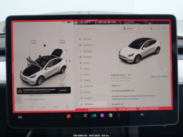 7SAYGAEE2RF014315 Tesla Model Y Long Range Dual Motor All-wheel Drive