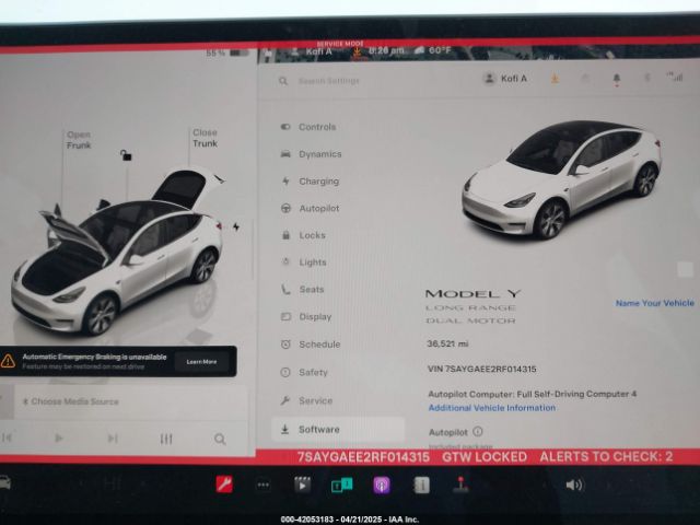 7SAYGAEE2RF014315 Tesla Model Y Long Range Dual Motor All-wheel Drive