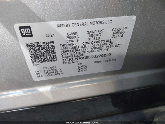 1GKENRKS5RJ229229 GMC Acadia Awd Denali