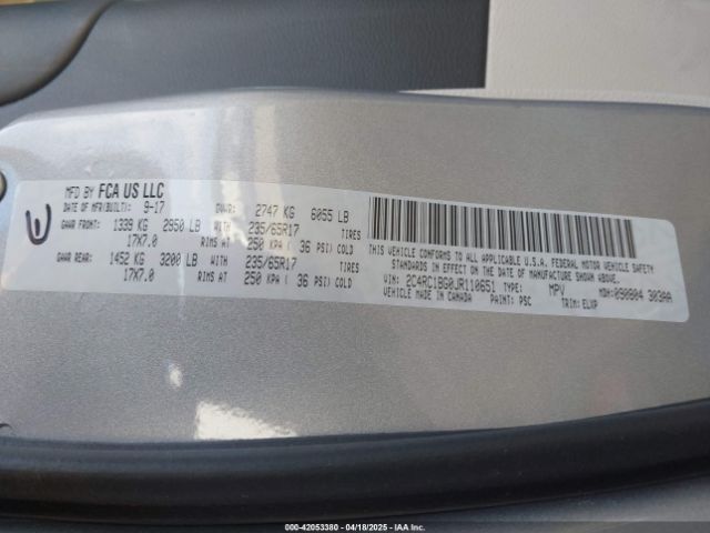 2018 CHRYSLER PACIFICA 2C4RC1BG0JR110651 Photo 8