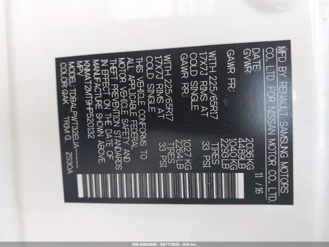 Nissan ROGUE S 2017 KNMAT2MT9HP520132 Image 9