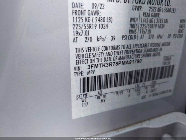 3FMTK3R78PMA91790 Ford Mustang Mach-e Premium