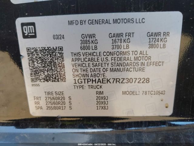 1GTPHAEK7RZ307228 GMC Sierra 1500 2wd  Short Box Pro