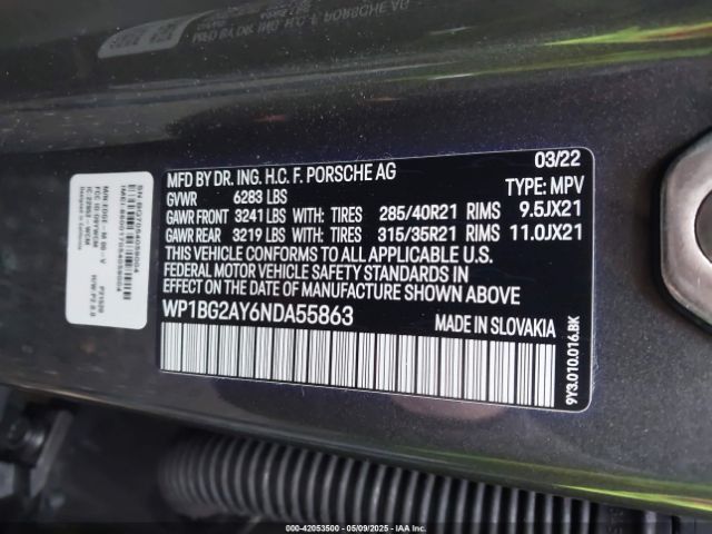 2022 PORSCHE CAYENNE COUPE WP1BG2AY6NDA55863 Photo 8