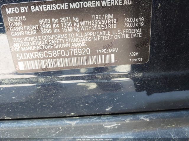 5UXKR6C58F0J78920 BMW X5 Xdrive50i