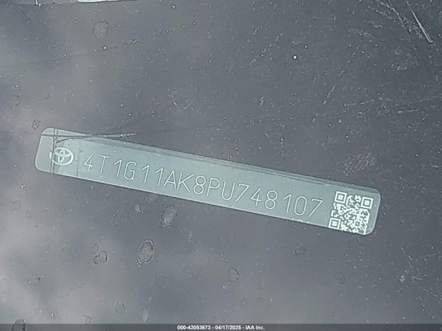 4T1G11AK8PU748107 Toyota CAMRY SE
