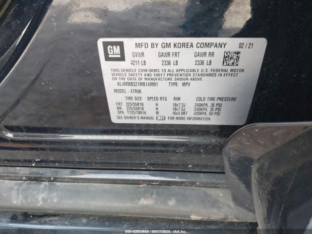 KL4MMBS21MB149991 Buick Encore Gx Fwd Preferred