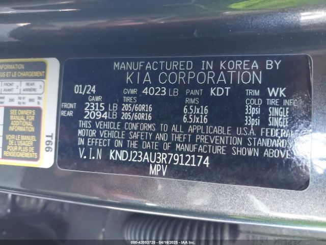 KNDJ23AU3R7912174 KIA SOUL LX