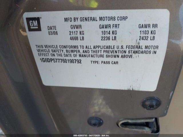 2006 CADILLAC CTS 1G6DP577760190792 Photo 8