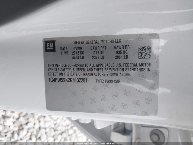 1G4PW5SK2G4132281 Buick Verano Sport Touring Group