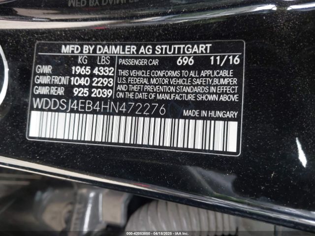 2017 MERCEDES-BENZ CLA 250 WDDSJ4EB4HN472276 Photo 8